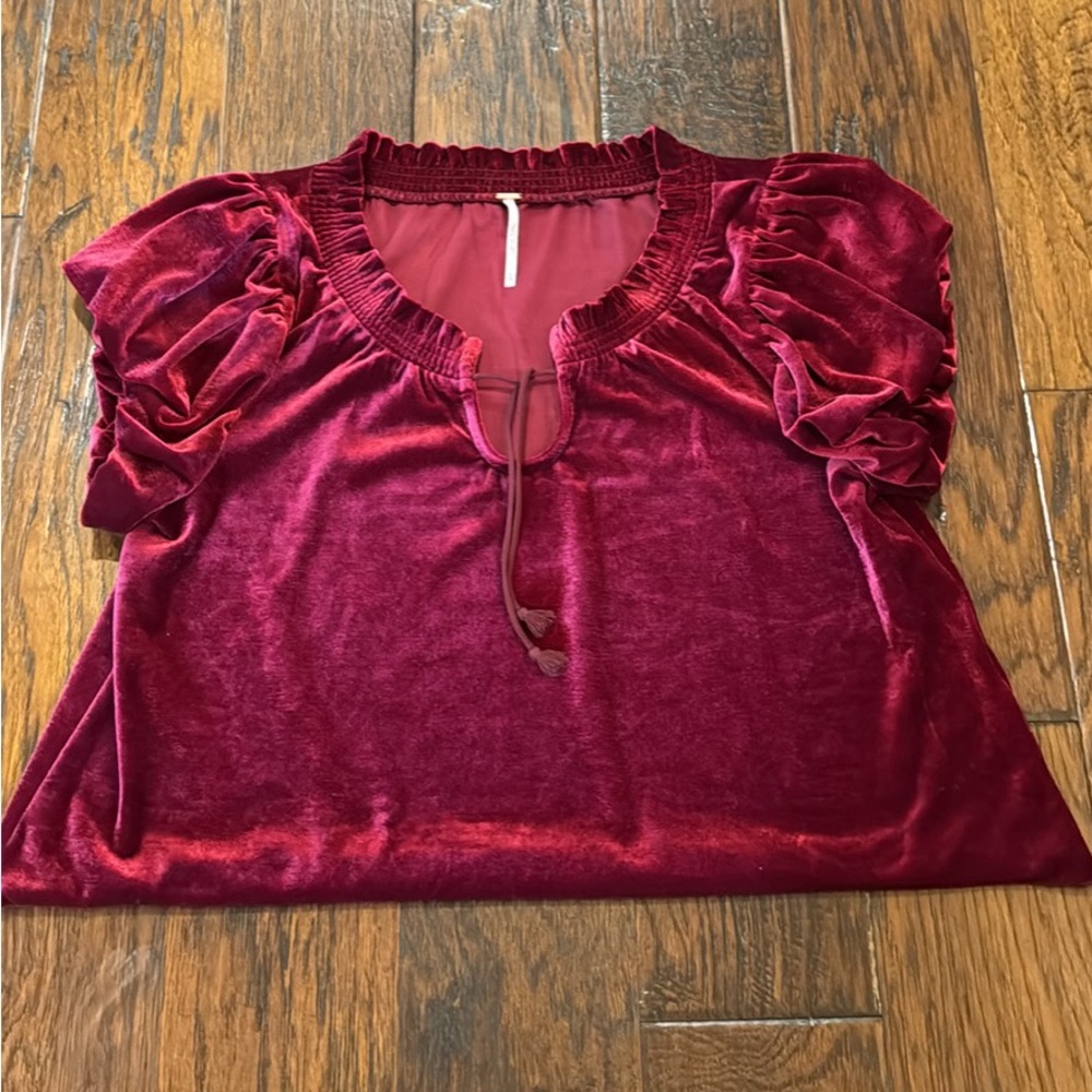 Free People velvet top, size XS